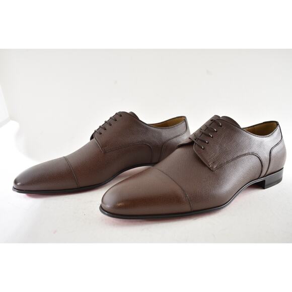 Christian Louboutin Surcity Flat Brown Leather Dress Oxford Derby Loafer 45 12 main image 14